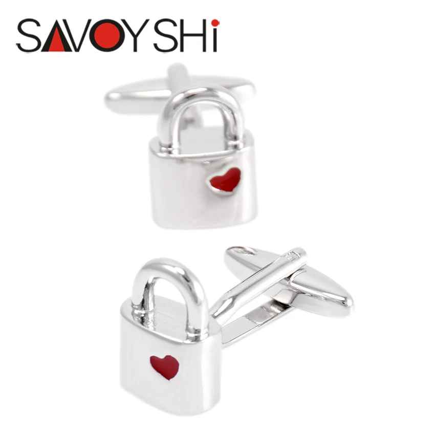 Серебряные запонки SAVOYSHI с замком для мужской рубашки высокого качества эмалью и