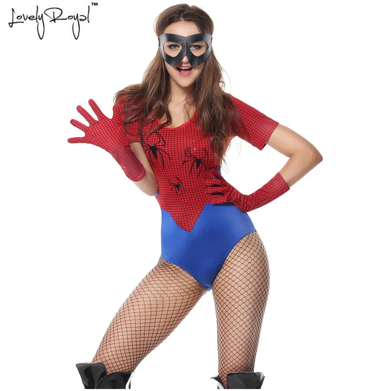 

LovelyRoyal 2018 cosplay sexy costumes halloween costumes for women Movie superwoman cosplay jumpsuit sprint printing stockings
