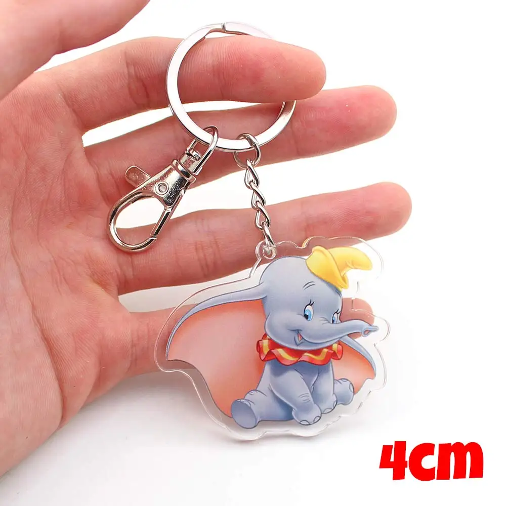 

POFUNUO Cartoon Anime Dumbo Cute Elephant Symbol PVC Handmade Pendant Keychain Keyring Ornament Cosplay Collection Fans Gift Hot