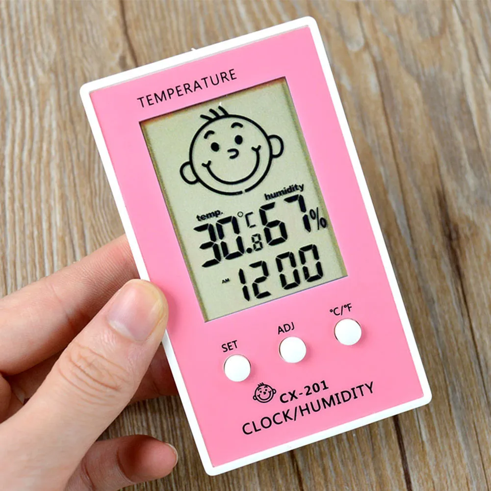 Гигрометр термометр цифровые часы измеритель влажности Крытый Открытый точный домашний ЖК-дисплей ребенок улыбка