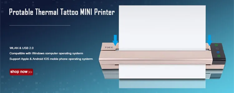 Принтер татуировки рисунок Термальность трафаретные татуировки передачи машины Maker копировальный аппарат для переводной татуировки Бумага углерода Papier питания
