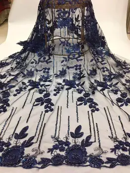 

Nigerian Lace Fabric 2019 High Quality Lace 3d Lace Fabric Wedding White African With Beads Nigerian French Lace Fabric white