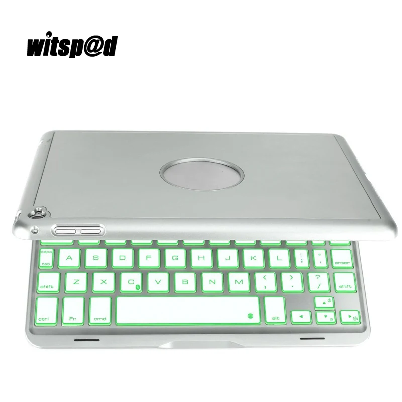 Witsp@d Luxury Backlit Wireless keyboard for iPad mini 4 3 2 Aluminum Wireless Bluetooth Keyboard Case for iPad 7.9 Tablet PC