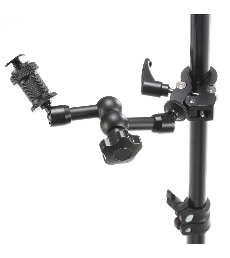 7 Inch Adjustable Friction Articulating Magic Arm + Small Super Clamp Crab Clip for DSLR LCD Monitor LED Light Camera Accessories (5)