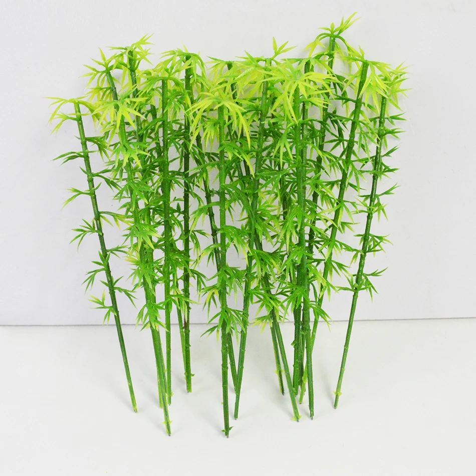 100Pcs Plastic Model Bamboo Trees Green Landscape Layout HO N Z Scale