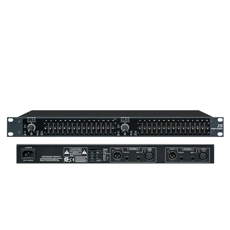 Audio processor 215 electronic graphic equalizer