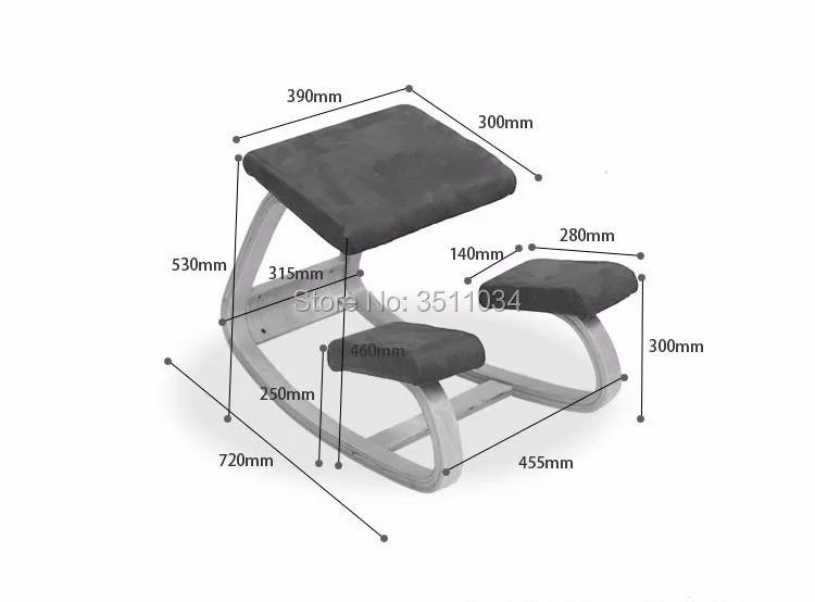 Оригинальный эргономичный стул на коленях эргономичный качалка деревянный на коленях компьютер осанка стул дизайн домашний офисный
