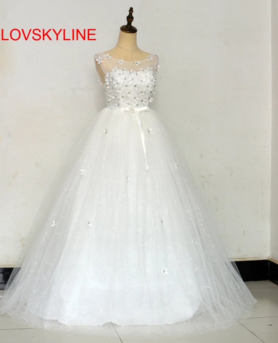 Свадебное платье LOVSKYLINE Vestido De Noiva Новое поступление сексуальное ТРАПЕЦИЕВИДНОЕ