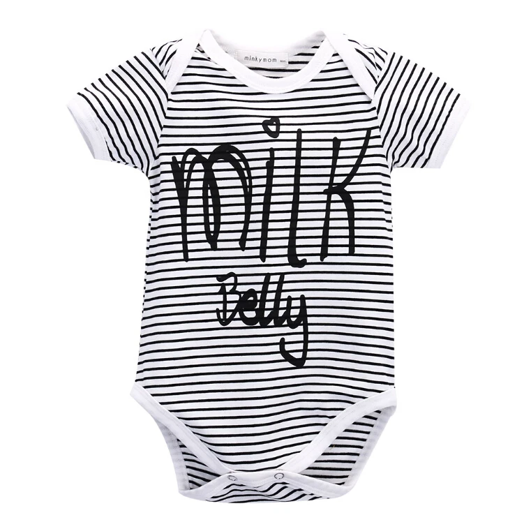 short sleeve baby fashion clothes hot baby Bodysuits Milk Bear Minions baby kids jumpsuits Cute Striped suits boy