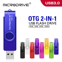 Горячая OTG 2 в 1 Флешка 16 Гб USB Флешка 32 Гб внешний накопитель 64 Гб USB 3,0 флеш-карта памяти