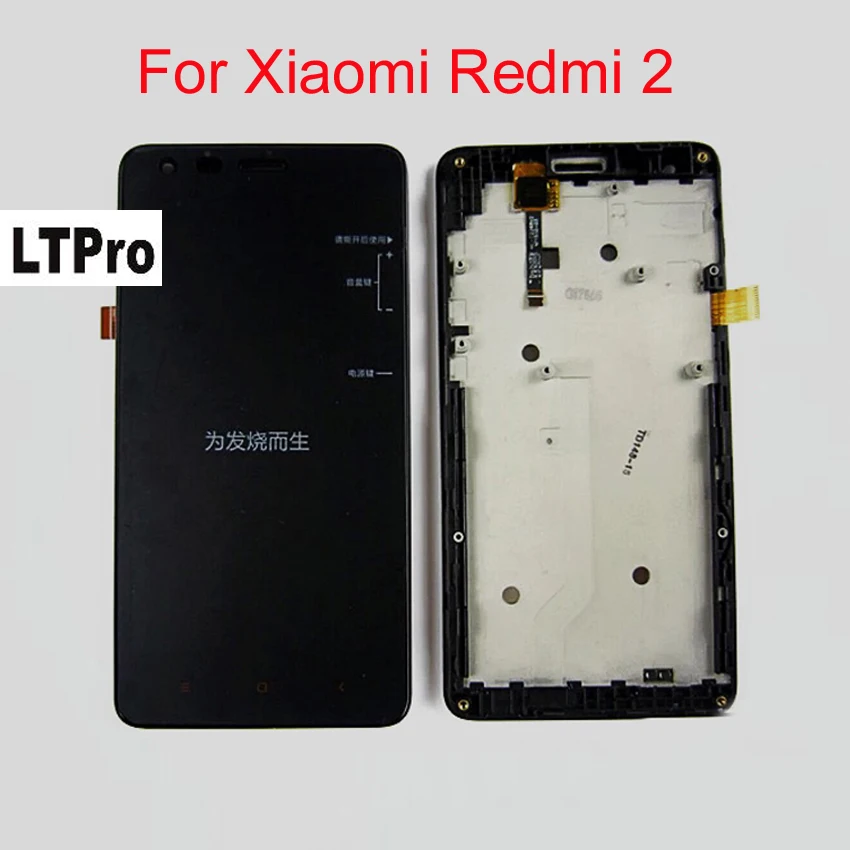 

LTPro LCD Display Touch Screen Digitizer Assembly With Frame For Xiaomi Redmi 2 Red mi2 Hongmi 2 Mobile Phone Replacement Parts