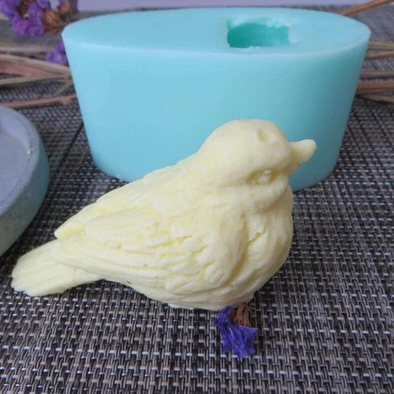 3D Птичье мыло силиконовая формочка в виде цветов DIY ароматический гипсовый