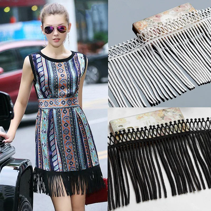 1Meter Milk Tassel Lace Handmade DIY Clothes Skirts T-shirts Lengthened Decorations Black White. 1Meter Milk Tassel Lace Handmade DIY Clothes Skirts T-shirts Lengthened Decorations Black White.