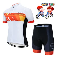 Новая команда детский велосипед комплекты одежды Дети дорожный велосипед короткий рукав Велоспорт трикотажный комплект Mtb велосипед костюм для велоспорта