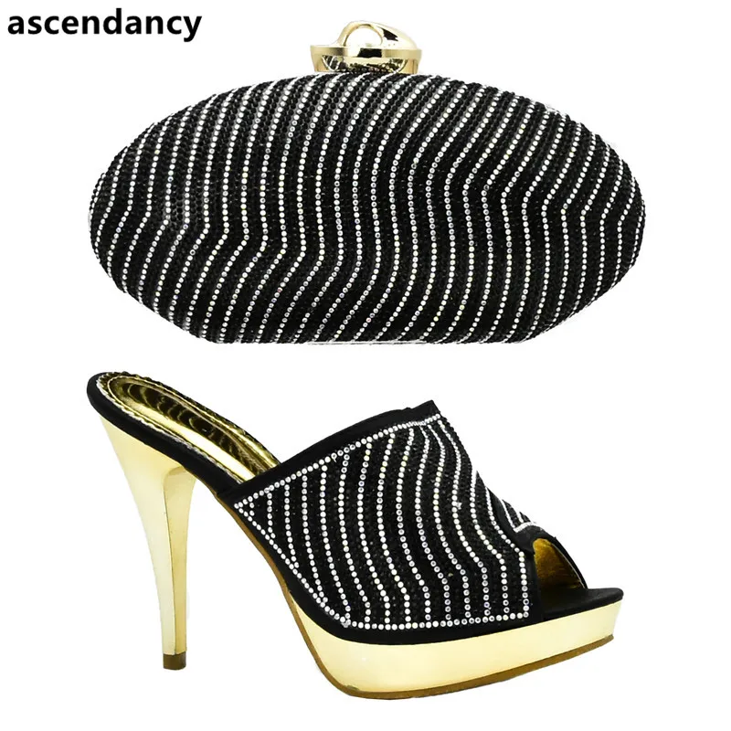 Latest Ladies Italian Shoes and Bag Set Decorated with Rhinestone Italian Shoes with Matching Bags for Wedding Italy Party Shoe Latest Ladies Italian Shoes and Bag Set Decorated with Rhinestone Italian Shoes with Matching Bags for Wedding Italy Party Shoe