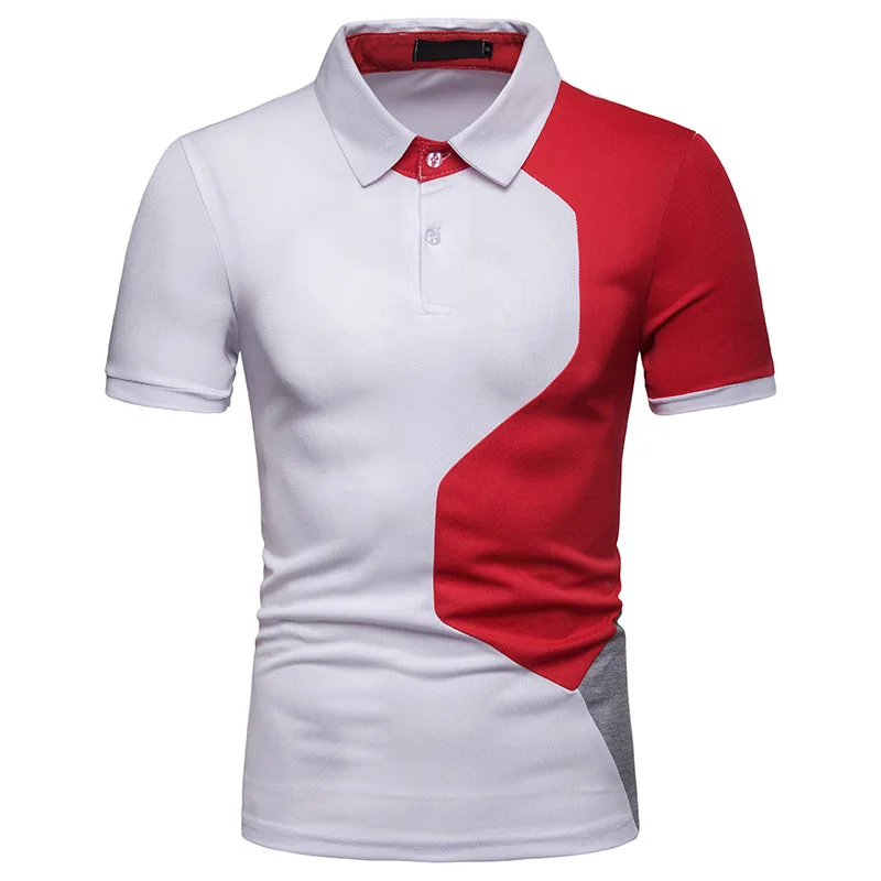 FuyBill Весенняя мужская одежда поло из хлопка с коротким рукавом, Молодежная популярная повседневная спортивная дышащая мужская рубашка поло с отворотом