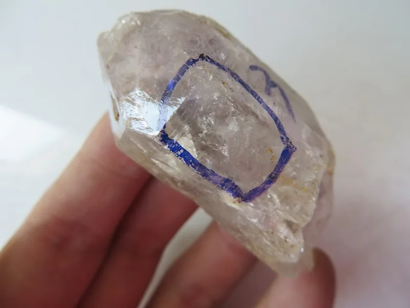 

Natural Quartz Crystal Herkimer Diamond W 1 Moving ENHYDRO Bubble 52g