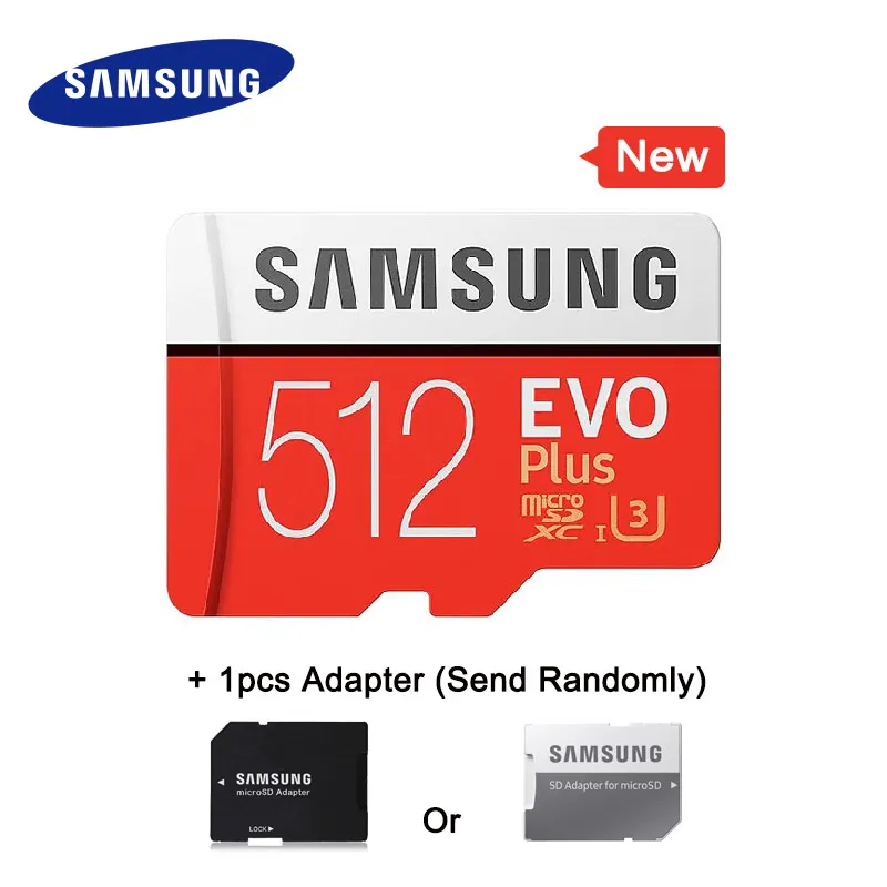 SAMSUNG Micro SD карты памяти 512 ГБ EVO + Plus Class10 TF C10 100 МБ/с. SDXC UHS 1 устройства хранения