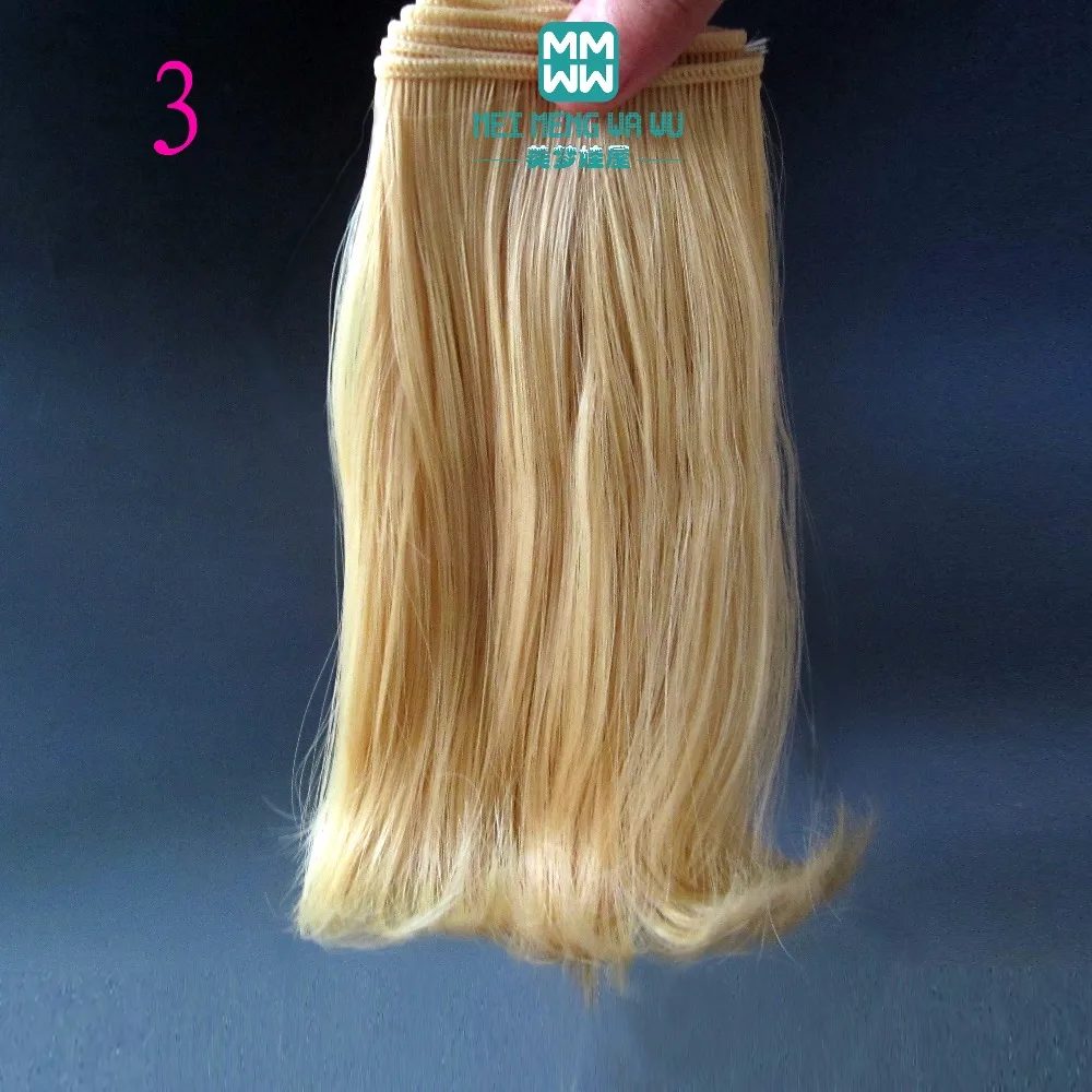 1 шт., 15 см и 25 см, натуральные кудрявые волосы для куклы, подходит для 1/3, 1/4, 1/6, BJD, кукольные парики, коричневый светильник, золото, хаки