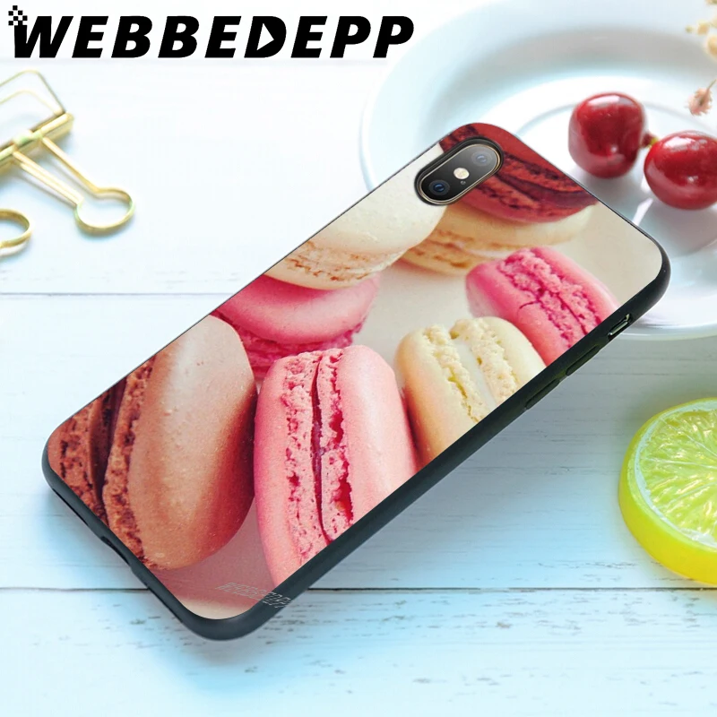 WEBBEDEPP мягкий чехол с изображением мороженого Макарон и торта для iPhone 5 5S 6 6S 7 8 Plus X XS