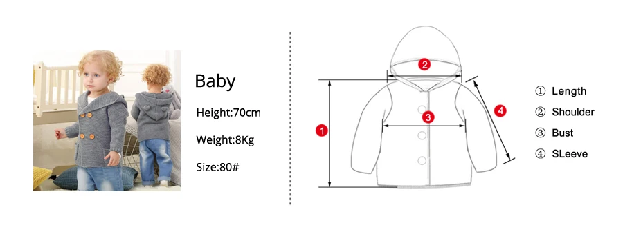 IYEAL/Детские свитера с капюшоном для девочек; вязаный свитер для мальчика; сезон осень-зима; Повседневная вязаная одежда для малышей
