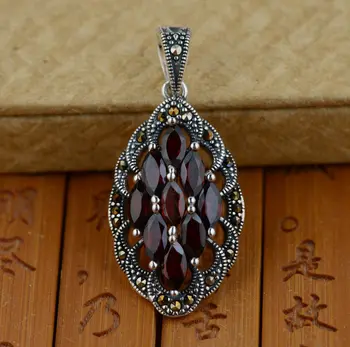 

S925 silver inlaid silver wholesale antique style women's classic style