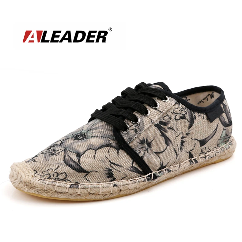 Aleader 2016 Verano Transpirable Zapatos de Lona Alpargatas Para Hombre Casual Slip On Zapatos de Los