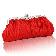 2016 Hot Sale Two Cover Totes Tote Ruched Women Soft Solid New Ladies Handbag Hand Bag Dinner Shoulder Bride Wedding Bridesmaid