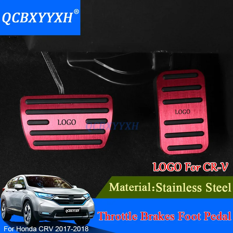 QCBXYYXH 2PCS Car Styling Stainless Steel Car Pedal Brake Dead Pedal Cover For For Honda CRV CR