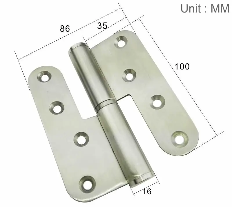 Stainless Steel Hinges Door Hinges 4 inch detachable L-shaped hinge Round corner release hing mechanical equipment hinged industrial hinge