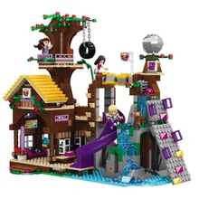 10497 739 pcs Amigos Adventure Camp Casa Na Árvore balanço de pneu Modelo de Construção Brinquedos Menina Compatível