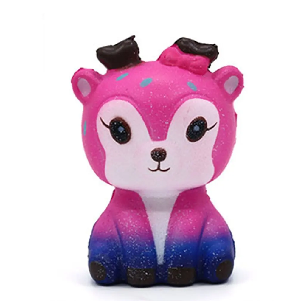 

OCDAY Mini Kawaii Cartoon Deer Squishy Slow Rising PU Cream Scented Stress Reliever Creative Squeeze Toy for Kids Adults New Hot