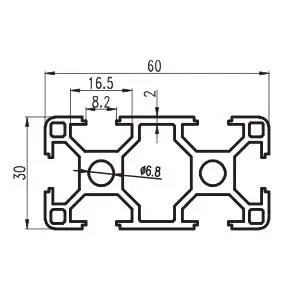 Machifit 400mm Length 3060 T-Slot Aluminum Profiles Extrusion Frame For CNC