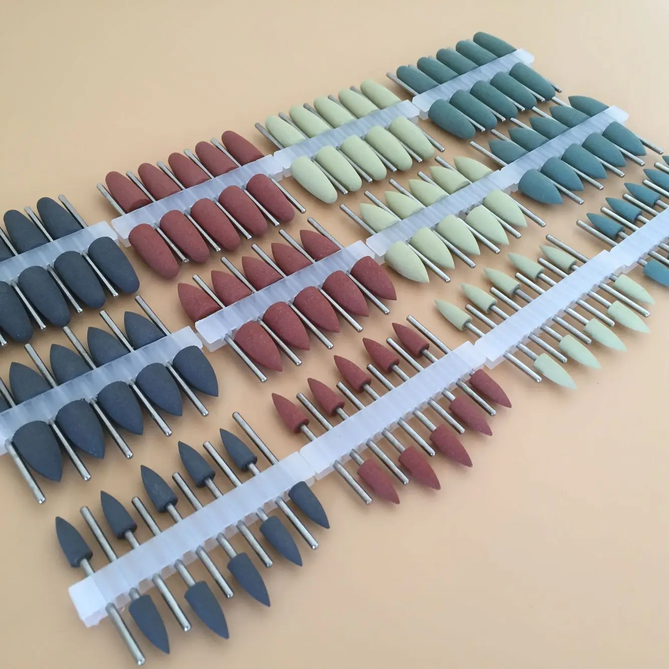 

120pcs Dental SILICONE Rubber polishers Diamond polishing Burs Resin Base 2.35mm