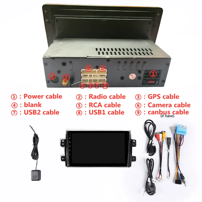 Sale 9" 4G RAM 2.5D IPS 8 CORE Android 9.1 Car DVD Multimedia Player GPS for Suzuki SX4 2006-2012 2013 2015 audio radio  navigation 22