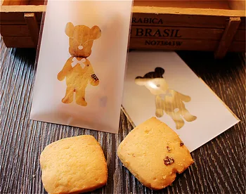 

1000pcs 7*10CM Bear Print Candy Cookie Bags Wedding Birthday Party Craft Self-adhesive Plastic Biscuit Packaging Gift Bag