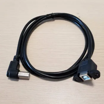 

10pcs/lot 90 Degree Elbow USB 2.0 Type B Male to Female Extension Data Cable Panel Mount with Srews for Printer Mobile Hard Disk