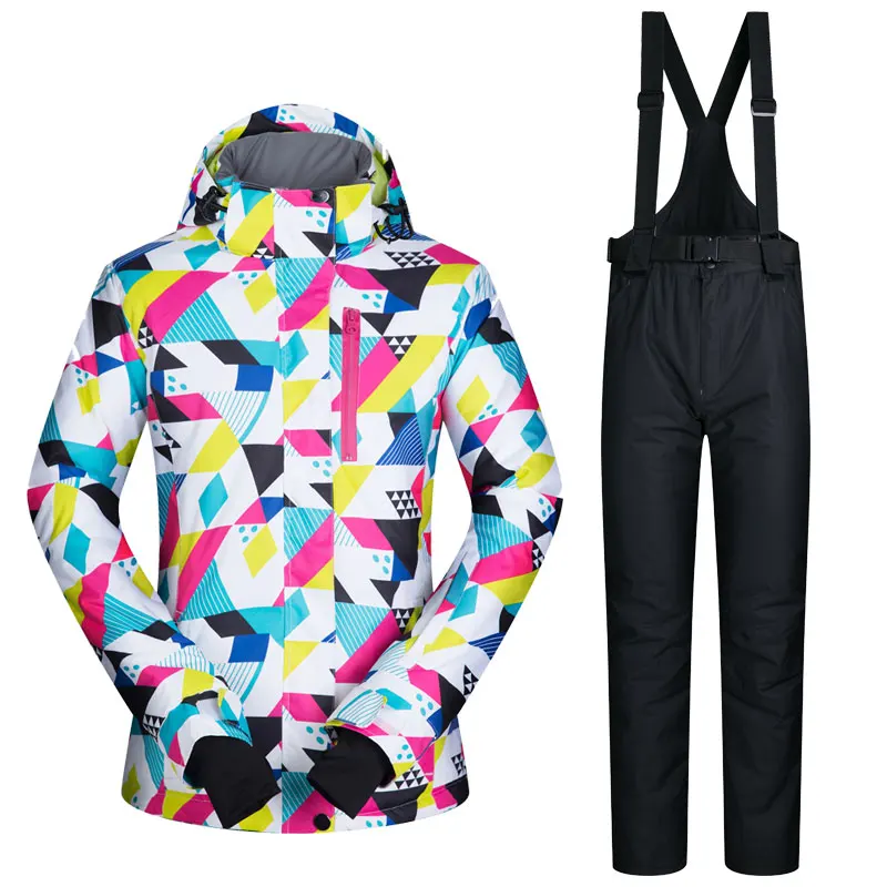 

Winter Ski Suit Women 2018New High Quality Windproof Waterproof Warmth Snow Sets Jackets And Pants Skiing And Snowboarding Suits