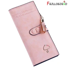 FGJLLOGJGSO Brand Women long Grind arenaceous wallet Cute metal little umbrella Soft leather female Clutch Card Holder Purses