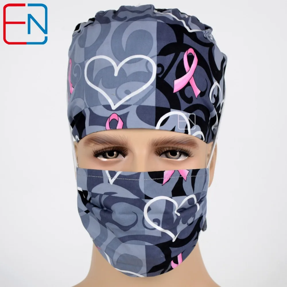 Unisex Surgical Caps Scrub Caps Surgical Bouffant Cap Doctor Nurse Cap Soft Sweat Band Surgeons Cap