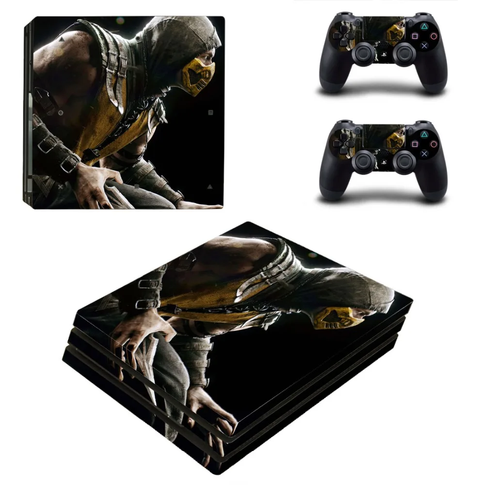 Mortal Kombat PS4 Pro кожи виниловая наклейка, стикер для sony Playstation 4 консоли и 2 контроллеры PS4 Pro кожи Стикеры