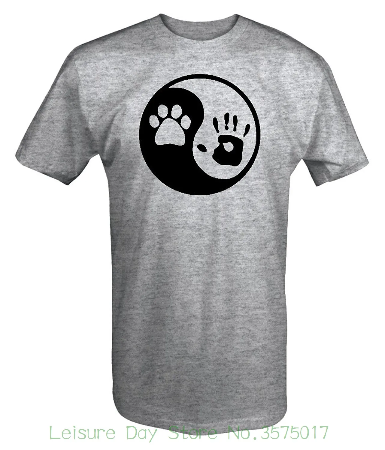 Paw Hand Print Yin Yang Dog Animal Rescue Adopted Pet Lover Sweatshirt 