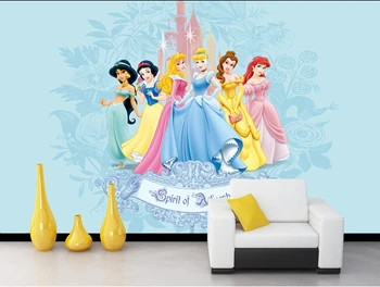 

Custom 3D murals,beautiful sweet cartoon Princess, living room sofa TV wall children bedroom wall paper