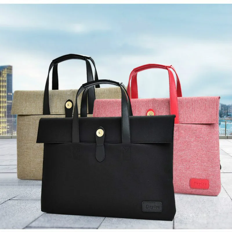

MIRUI Portable File Bag Multifunctional Waterproof Portable Office File Bag A4 Zipper Business Document Bag Canvas Bag