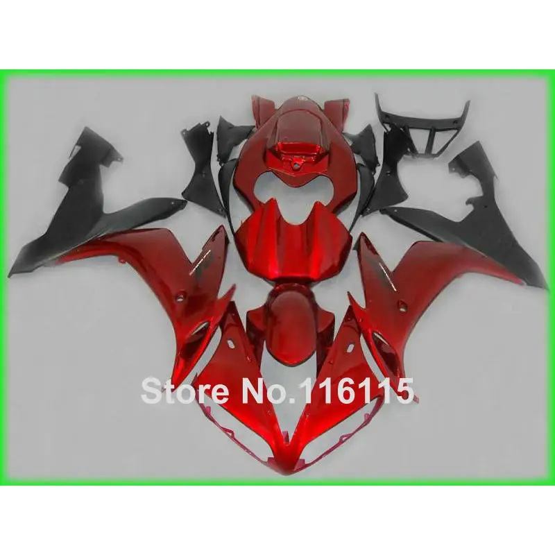 

Injection molding high quality fairing kit for YAMAHA YZF R1 2004-2006 matte black red body kits YZF-R1 04 05 06 fairings SK16