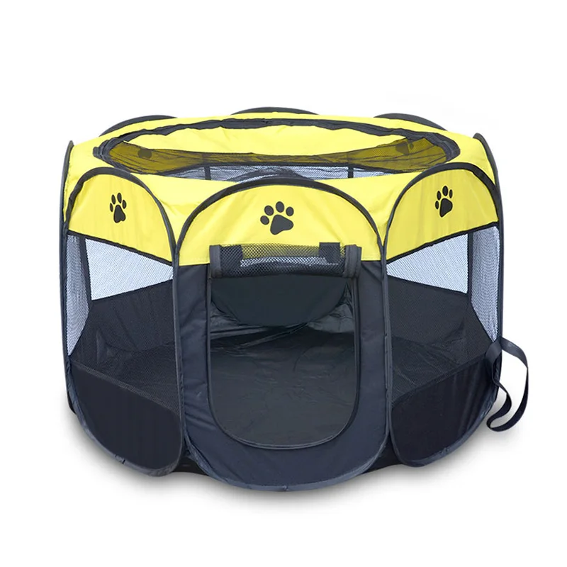 YVYOO портативная складная палатка для домашних животных собачий домик клетка для собак и кошек палатка манеж для щенков восьмиугольный забор уличные товары для домашних животных A08