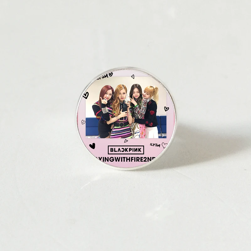 

Korean women's team blackpink exquisite time glass ring handmade custom men and women ring