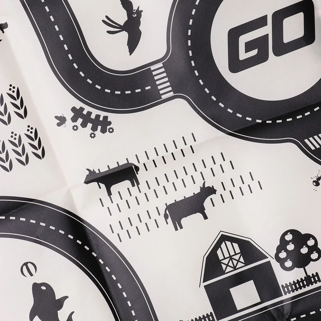 Children's Traffic Parking Map Road Sign Parking Lot City Scene Diagram Hobbies Action Figures Toys for Kids Christmas Gift