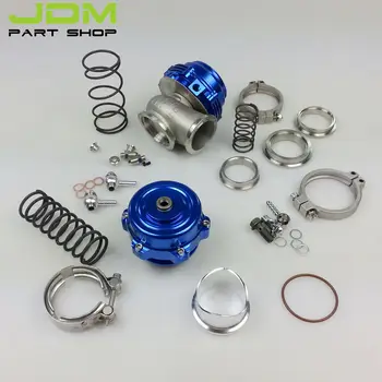 

Brand New 44mm Turbo Wastegate water cold Waste gate 44mm V-Band blue +50mm Blow Off Valve