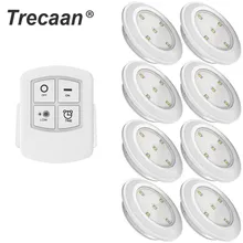 Светодиодный светильник на батарейках, беспроводной сенсорный датчик или пульт дистанционного управления, светодиодный ночник для гардероба, лестницы, ящика